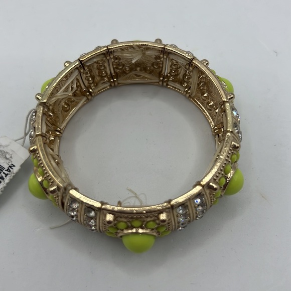 Natasha stretch bracket gold and lime green - Picture 2 of 10